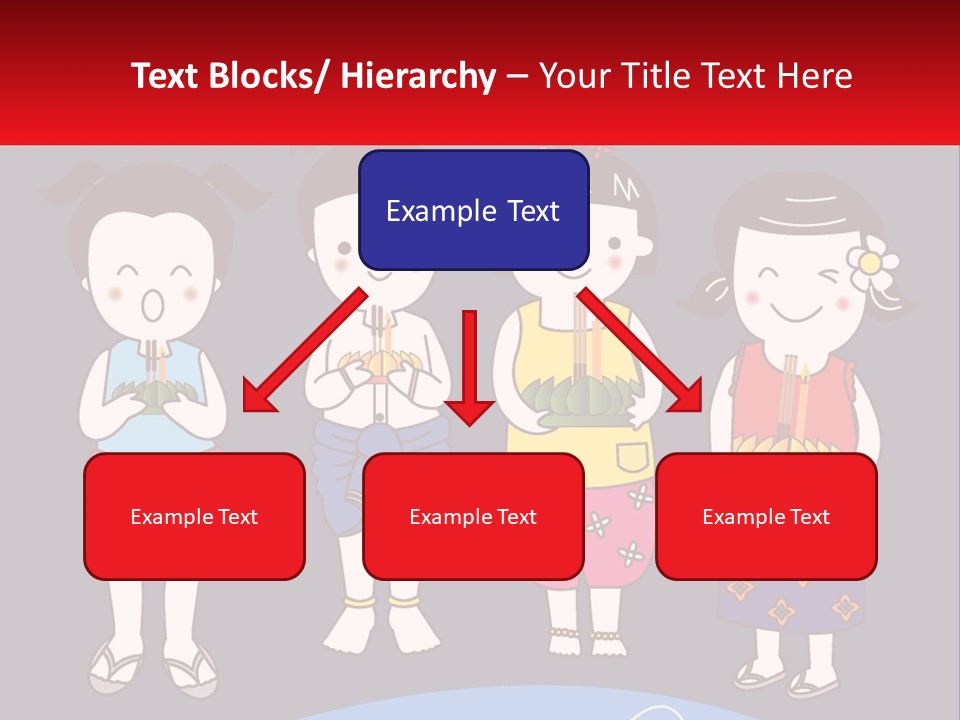 A Group Of Children Standing Next To Each Other PowerPoint Template
