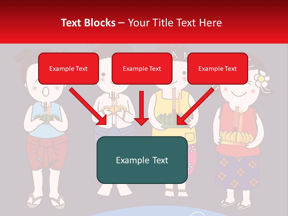 A Group Of Children Standing Next To Each Other PowerPoint Template