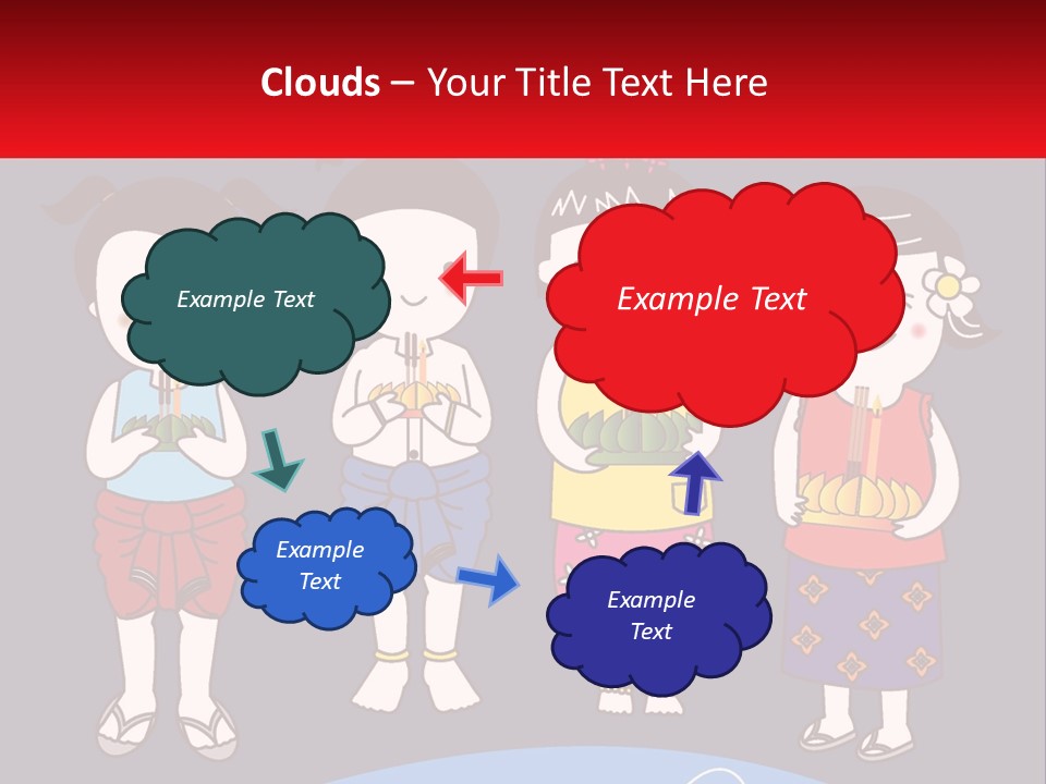 A Group Of Children Standing Next To Each Other PowerPoint Template