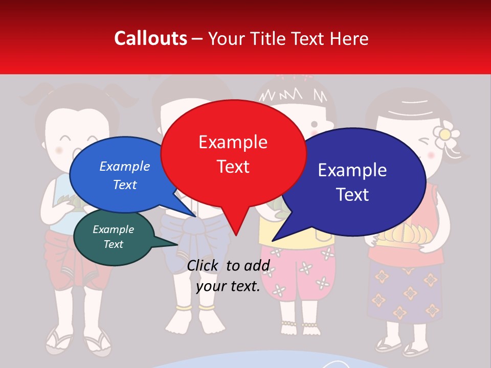 A Group Of Children Standing Next To Each Other PowerPoint Template