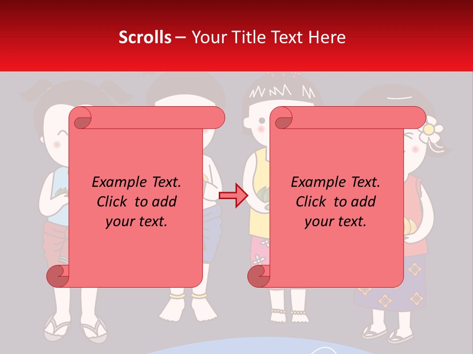A Group Of Children Standing Next To Each Other PowerPoint Template