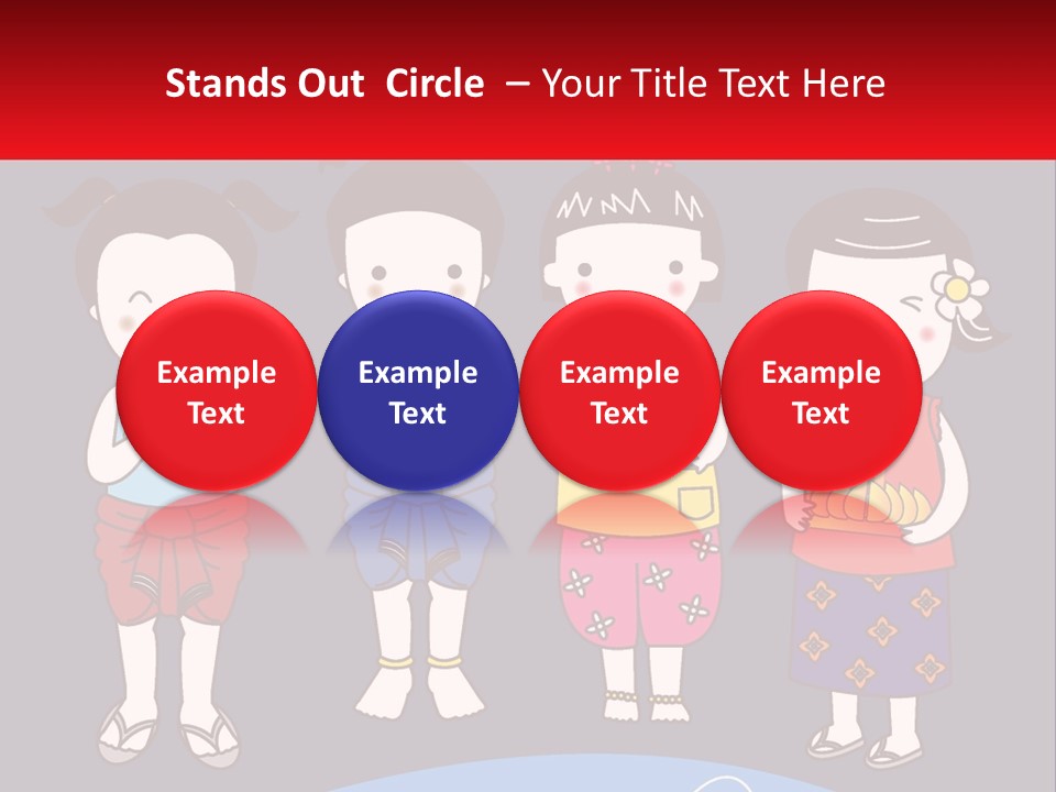 A Group Of Children Standing Next To Each Other PowerPoint Template