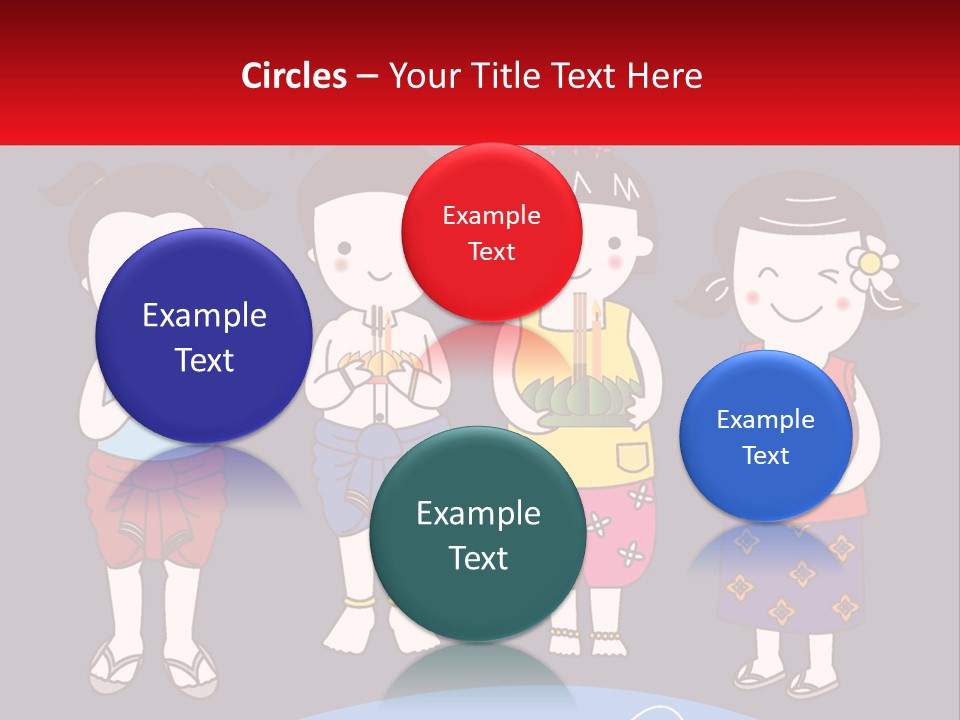 A Group Of Children Standing Next To Each Other PowerPoint Template