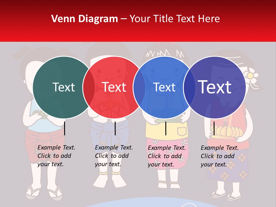 A Group Of Children Standing Next To Each Other PowerPoint Template