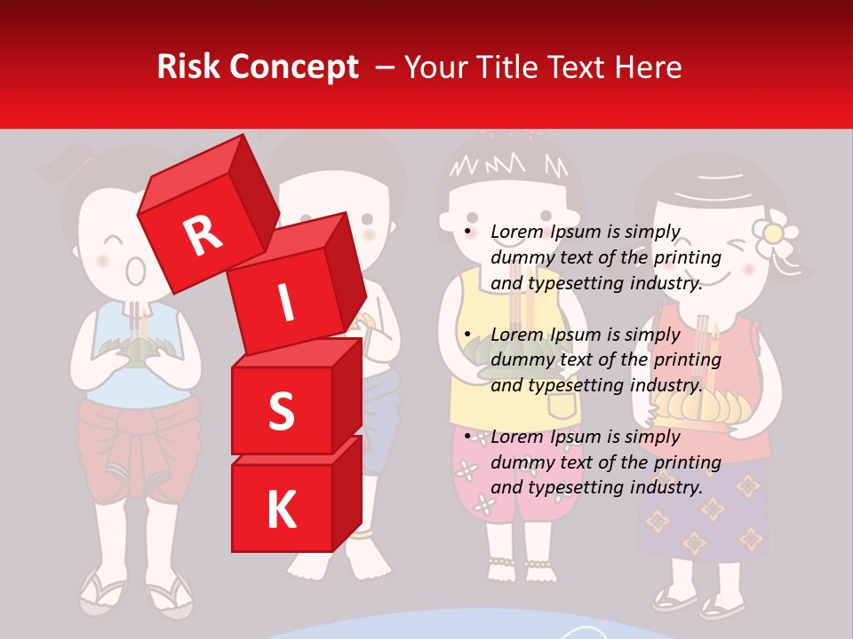 A Group Of Children Standing Next To Each Other PowerPoint Template