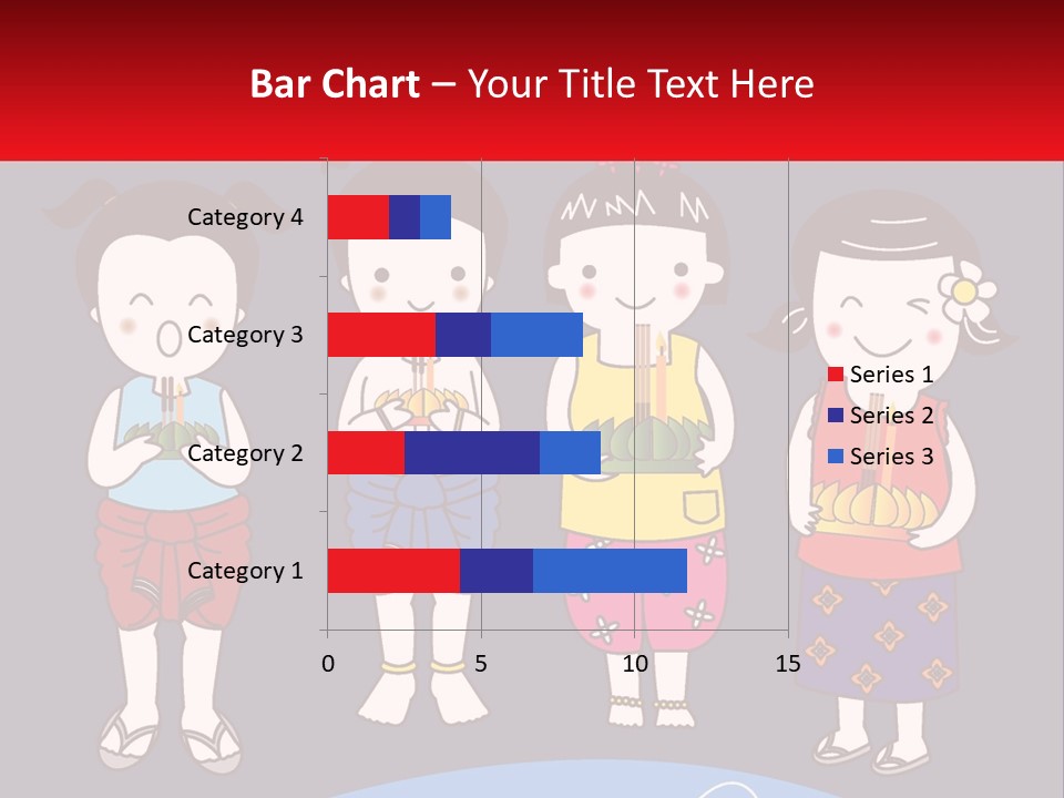 A Group Of Children Standing Next To Each Other PowerPoint Template