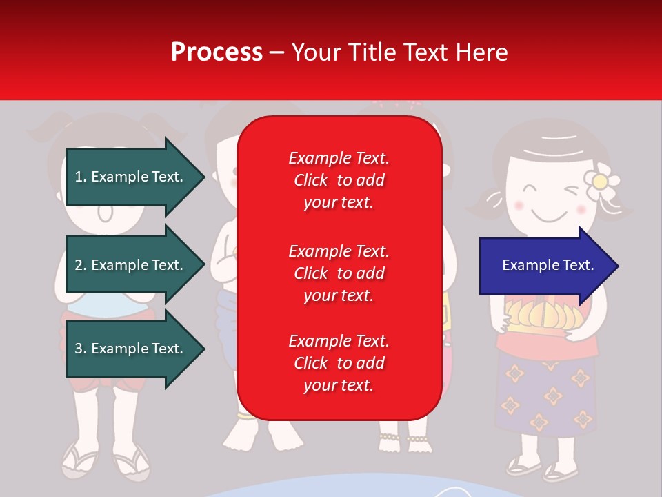 A Group Of Children Standing Next To Each Other PowerPoint Template