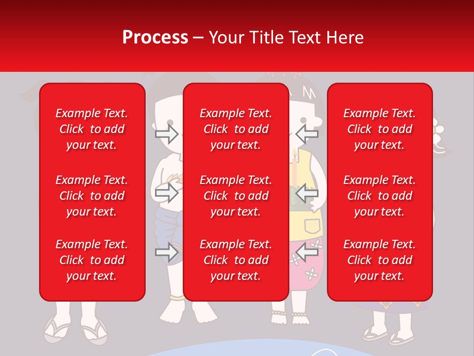 A Group Of Children Standing Next To Each Other PowerPoint Template