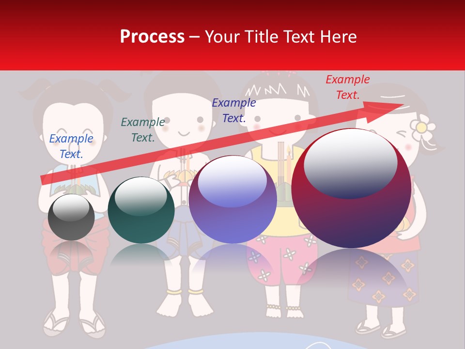 A Group Of Children Standing Next To Each Other PowerPoint Template