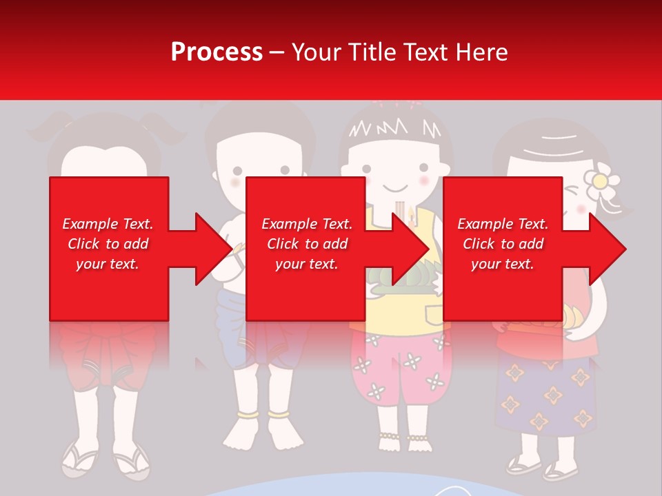 A Group Of Children Standing Next To Each Other PowerPoint Template