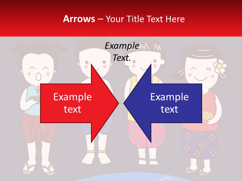 A Group Of Children Standing Next To Each Other PowerPoint Template
