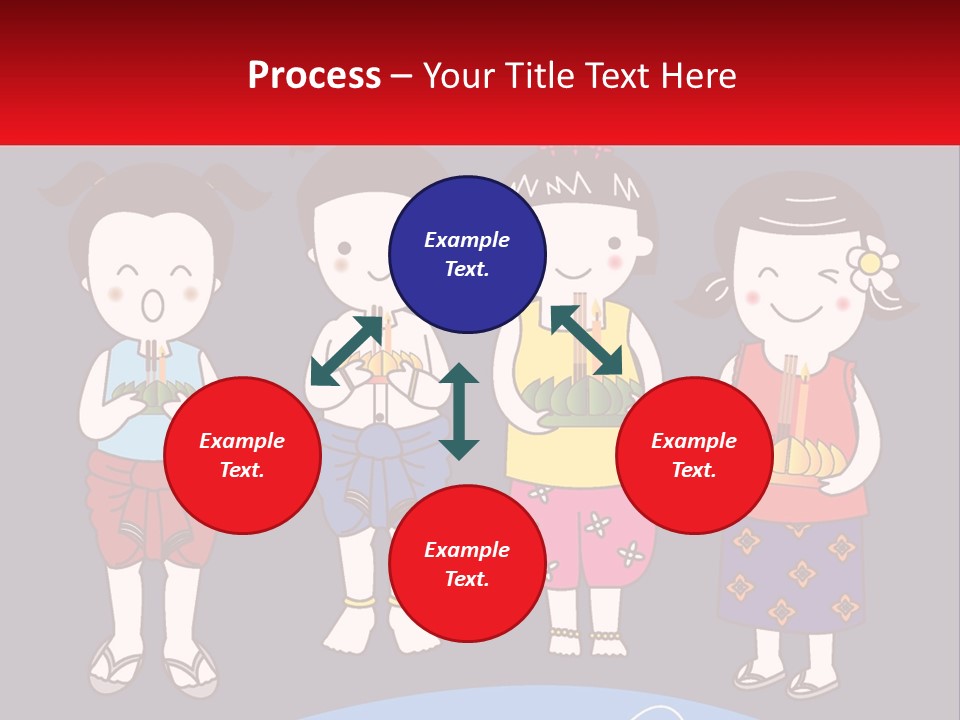 A Group Of Children Standing Next To Each Other PowerPoint Template
