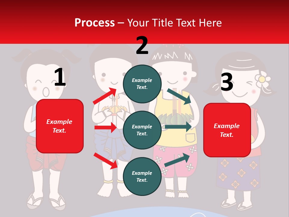 A Group Of Children Standing Next To Each Other PowerPoint Template