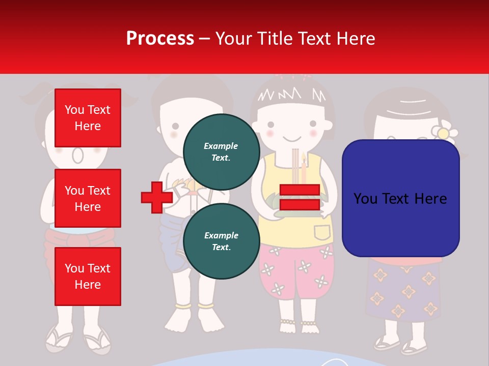 A Group Of Children Standing Next To Each Other PowerPoint Template