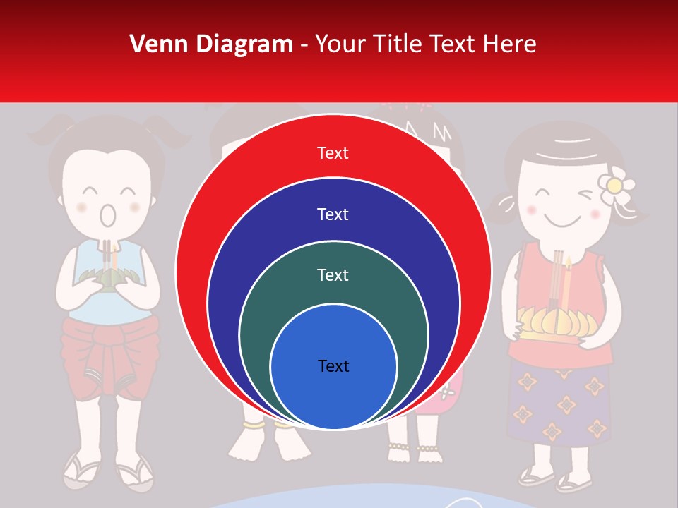 A Group Of Children Standing Next To Each Other PowerPoint Template