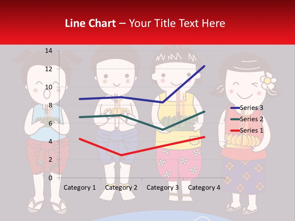 A Group Of Children Standing Next To Each Other PowerPoint Template