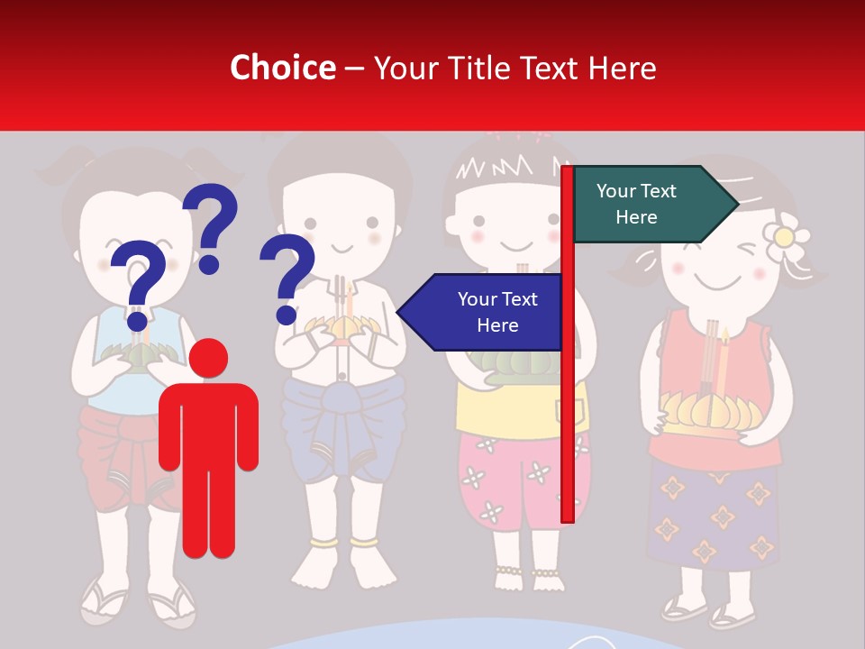 A Group Of Children Standing Next To Each Other PowerPoint Template