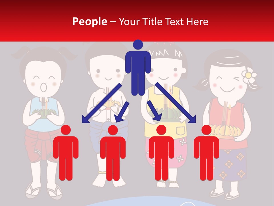 A Group Of Children Standing Next To Each Other PowerPoint Template