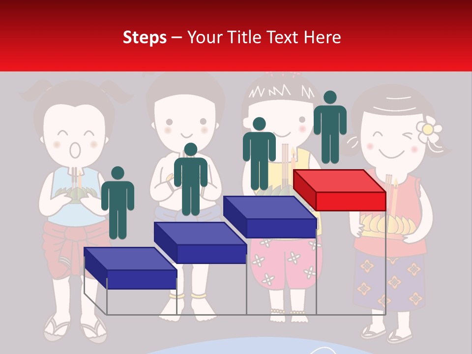 A Group Of Children Standing Next To Each Other PowerPoint Template