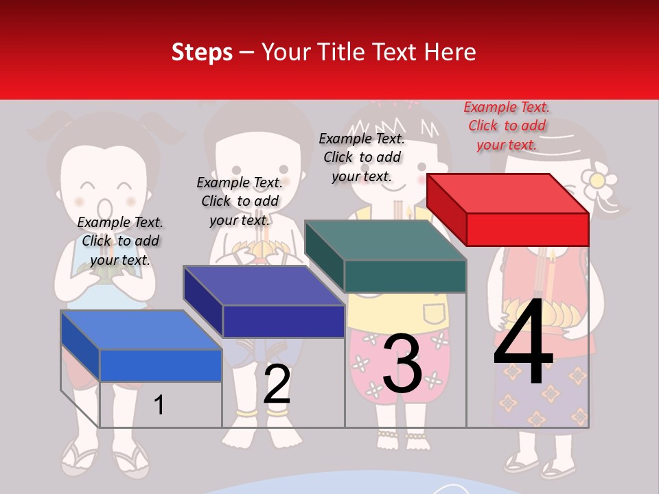 A Group Of Children Standing Next To Each Other PowerPoint Template