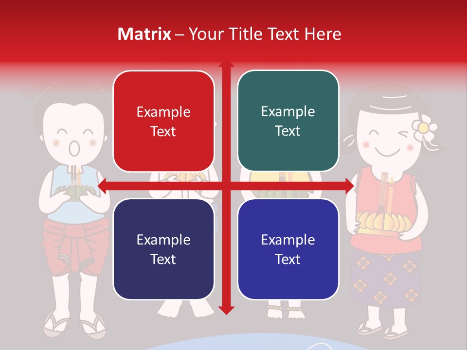 A Group Of Children Standing Next To Each Other PowerPoint Template