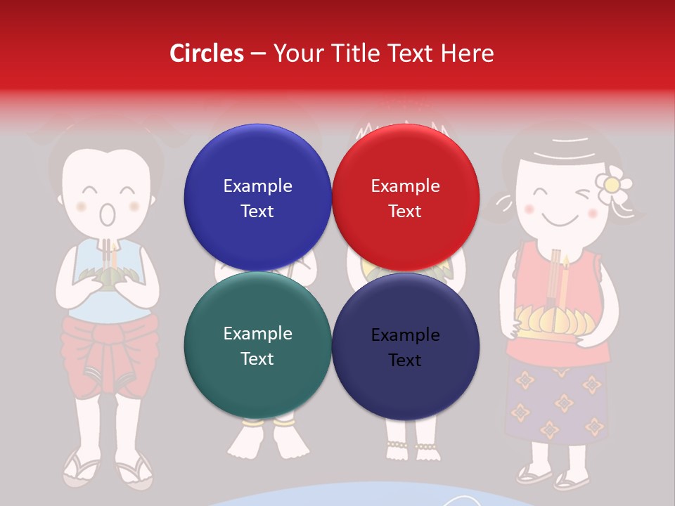 A Group Of Children Standing Next To Each Other PowerPoint Template