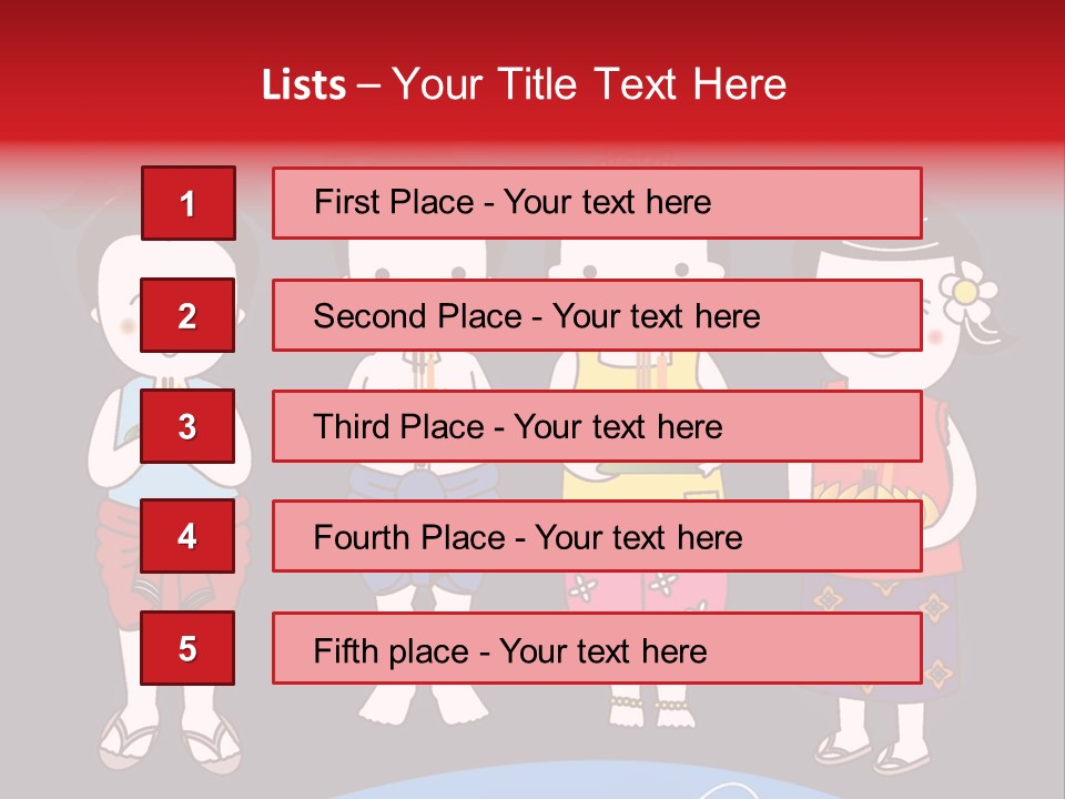 A Group Of Children Standing Next To Each Other PowerPoint Template