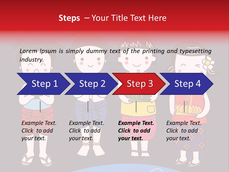 A Group Of Children Standing Next To Each Other PowerPoint Template