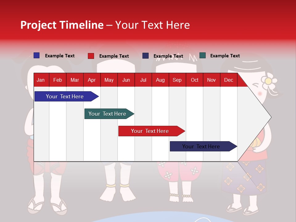 A Group Of Children Standing Next To Each Other PowerPoint Template