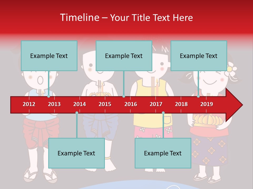 A Group Of Children Standing Next To Each Other PowerPoint Template