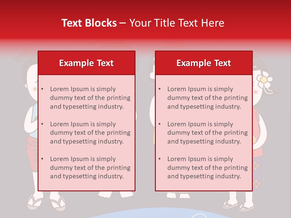 A Group Of Children Standing Next To Each Other PowerPoint Template