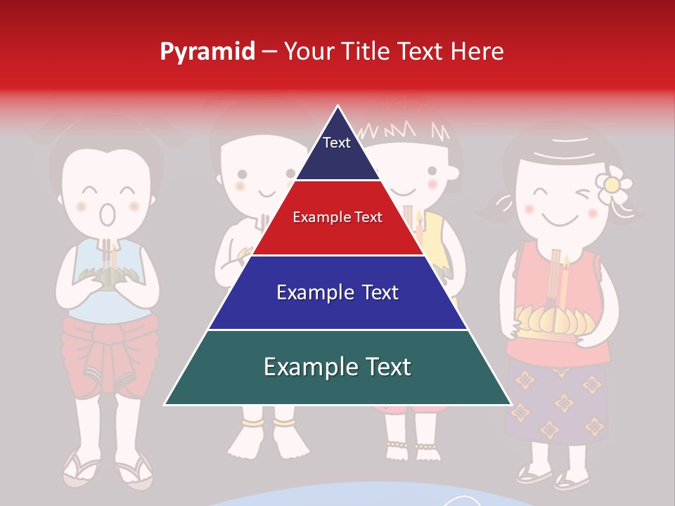 A Group Of Children Standing Next To Each Other PowerPoint Template