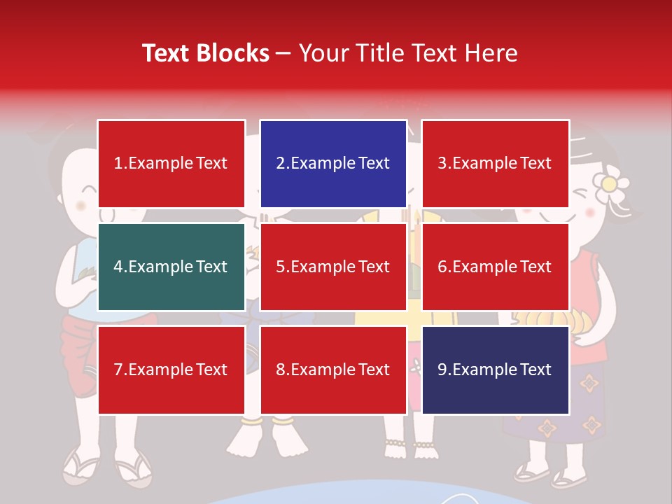 A Group Of Children Standing Next To Each Other PowerPoint Template