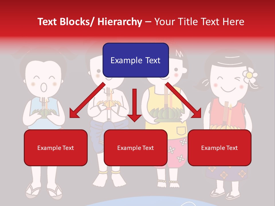A Group Of Children Standing Next To Each Other PowerPoint Template