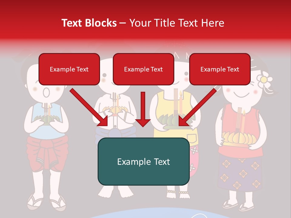 A Group Of Children Standing Next To Each Other PowerPoint Template