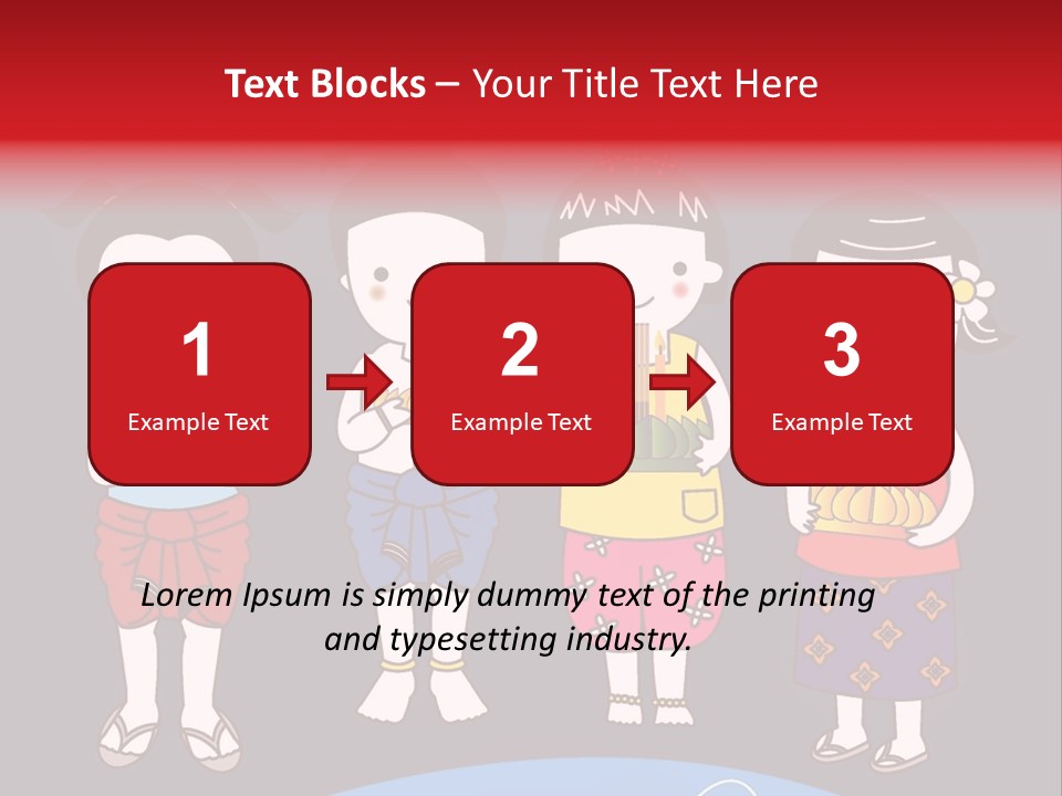 A Group Of Children Standing Next To Each Other PowerPoint Template