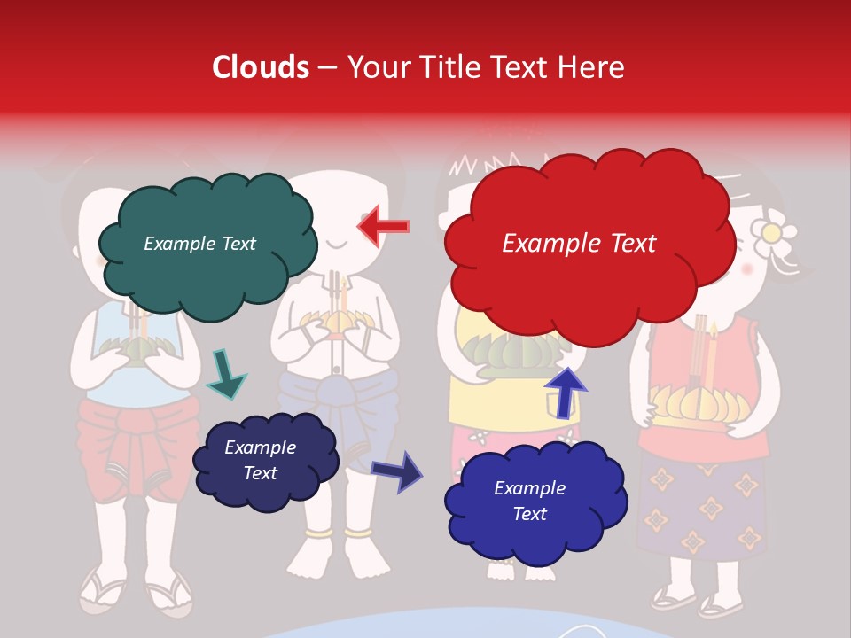 A Group Of Children Standing Next To Each Other PowerPoint Template
