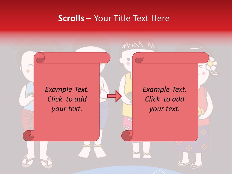 A Group Of Children Standing Next To Each Other PowerPoint Template