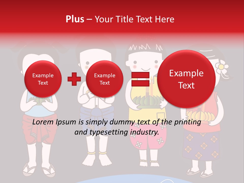 A Group Of Children Standing Next To Each Other PowerPoint Template