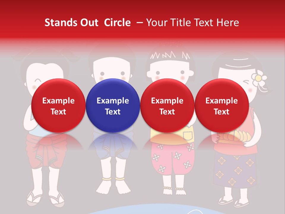 A Group Of Children Standing Next To Each Other PowerPoint Template
