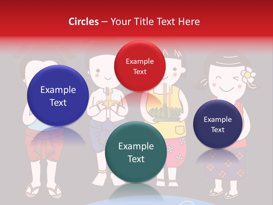 A Group Of Children Standing Next To Each Other PowerPoint Template