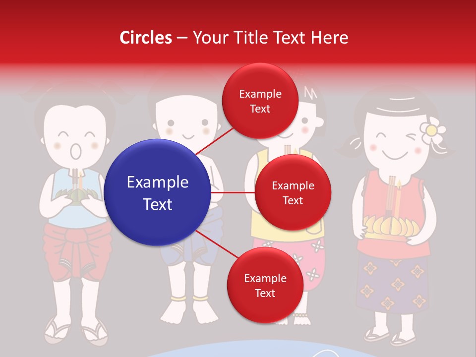 A Group Of Children Standing Next To Each Other PowerPoint Template