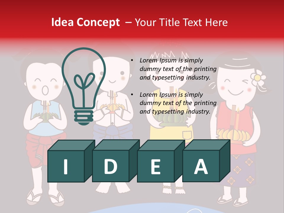 A Group Of Children Standing Next To Each Other PowerPoint Template