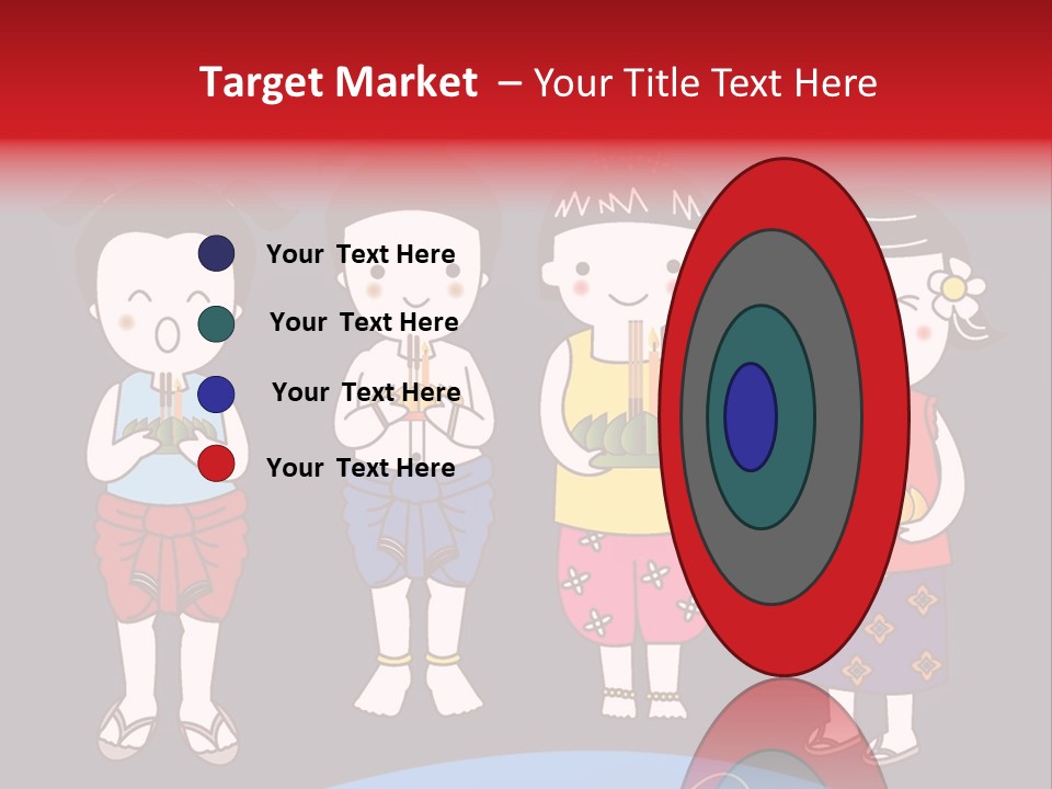 A Group Of Children Standing Next To Each Other PowerPoint Template