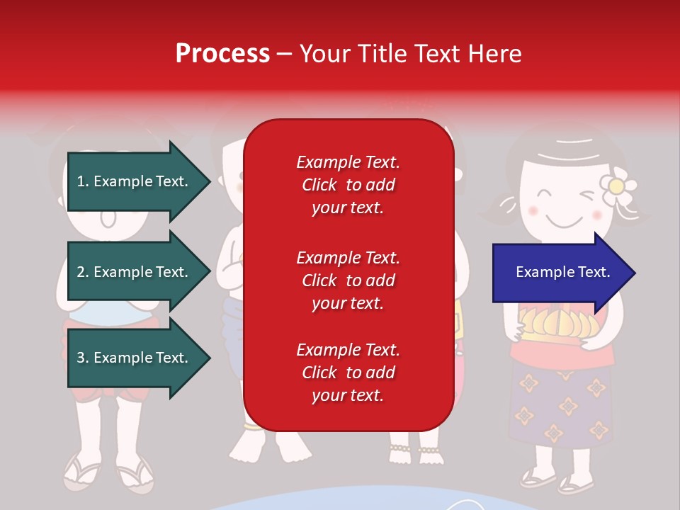 A Group Of Children Standing Next To Each Other PowerPoint Template