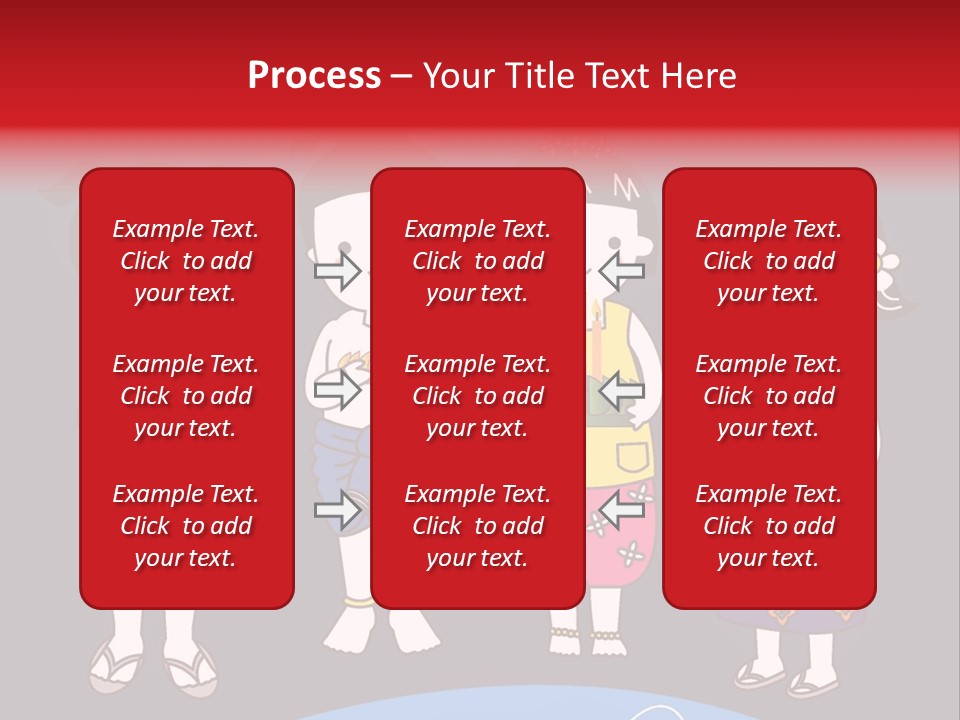A Group Of Children Standing Next To Each Other PowerPoint Template