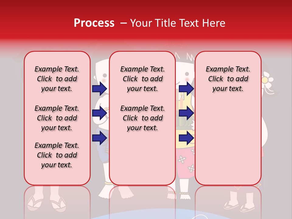A Group Of Children Standing Next To Each Other PowerPoint Template