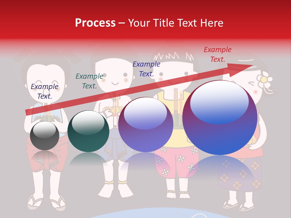 A Group Of Children Standing Next To Each Other PowerPoint Template