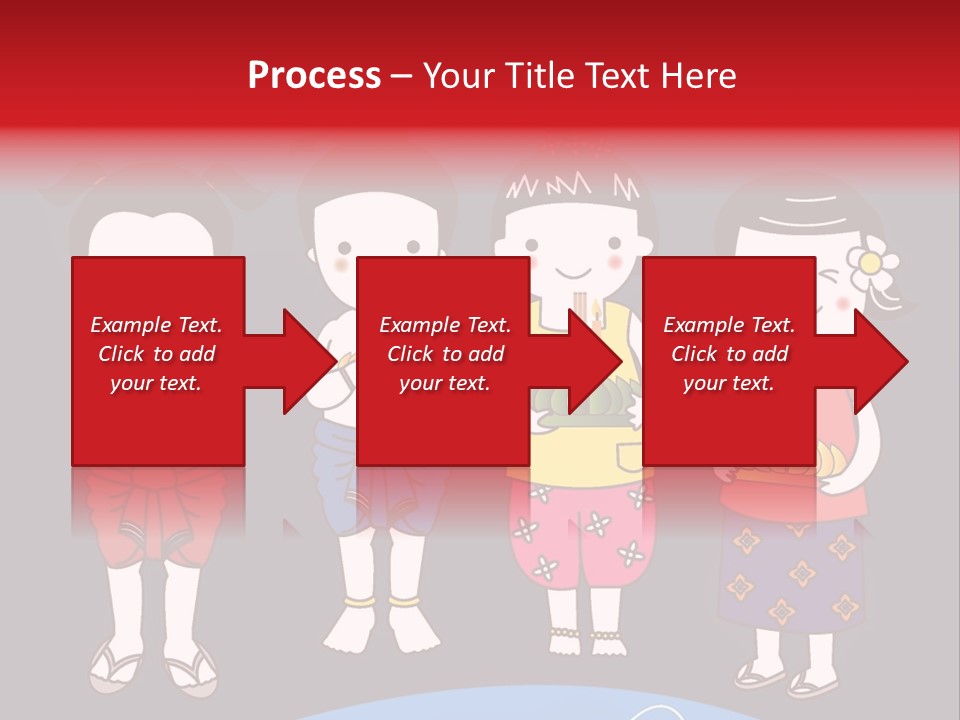 A Group Of Children Standing Next To Each Other PowerPoint Template