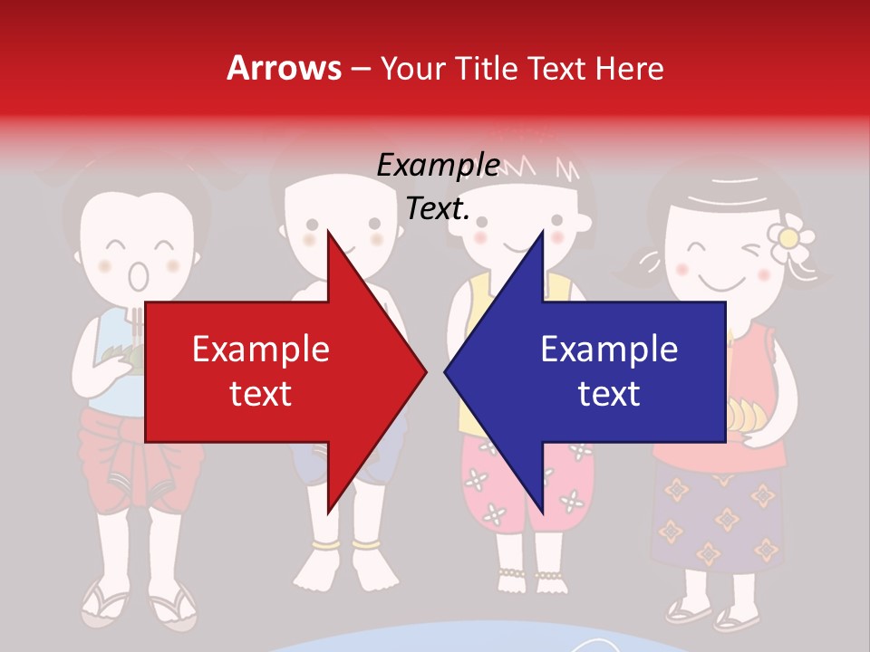 A Group Of Children Standing Next To Each Other PowerPoint Template